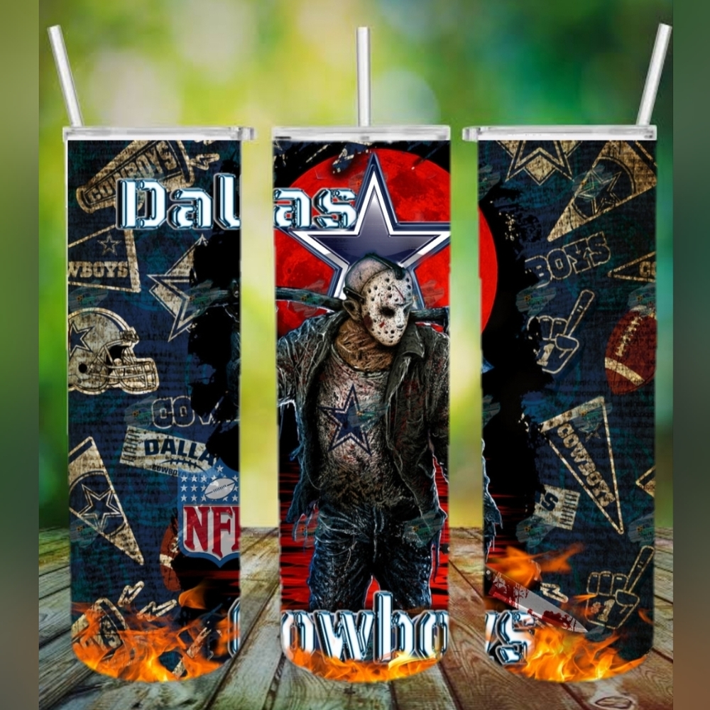 Dallas cowboys Jason Voorhees tumbler